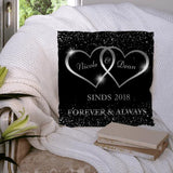 Zilver Hart - Koppel Kussen