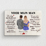 Voor mijn lief (voor hem - animate) - Koppel canvas