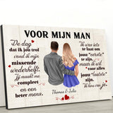 Voor mijn lief (voor hem - animate) - Koppel canvas