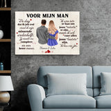 Voor mijn lief (voor hem - animate) - Koppel canvas