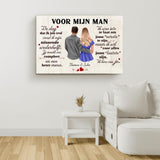 Voor mijn lief (voor hem - animate) - Koppel canvas