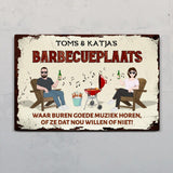 Onze barbecueplaats - Outdoor Deurbord