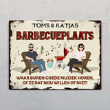 Onze barbecueplaats - Outdoor Deurbord