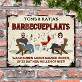 Onze barbecueplaats - Outdoor Deurbord