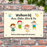 Welkom bij - Ingang-Deurbord