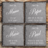 Aan tafel - Familie-Leisteen onderzetter