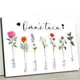 Oma's tuin - Grootouders-Canvas