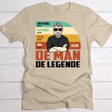 De man, de legende - Ouders-T-Shirt