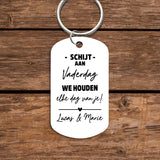 Fijne Vaderdag - Gepersonaliseerde sleutelhanger voor papa