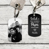 Geluk - Ouders-Sleutelhanger (Gegraveerd-Zwart/Wit)