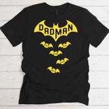 Dadman – Gepersonaliseerd T-shirt voor papa voor Vaderdag (donker)