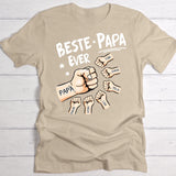 Beste Papa Ever - Gepersonaliseerd T-Shirt voor Papa zwart/navy
