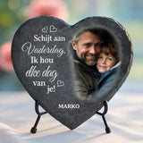 Leisteen hart met persoonlijke opdruk – uv-bestendig en weerbestendig herinneringscadeau van Love & Faith Leisteen hart met persoonlijke gravure – uv-bestendige en weerbestendige gedenkgeschenk van Love & Faith