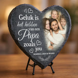 Leisteen hart met persoonlijke opdruk – uv-bestendig en weerbestendig herinneringscadeau van Love & Faith Leisteen hart met persoonlijke gravure – uv-bestendige en weerbestendige gedenkgeschenk van Love & Faith