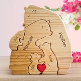 Berenfamilie - Leuke gepersonaliseerde houten beren om tentoon te stellen voor het hele gezin