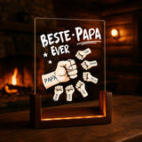 4Personlisiertes Geschenk - LED Aufsteller Portrait mit Holzsockel mit eigenen Namen personalisieren