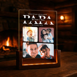 4Personlisiertes Geschenk - LED Aufsteller Portrait mit Holzsockel mit eigenen Namen personalisieren