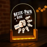 5Personlisiertes Geschenk - LED Aufsteller Portrait mit Holzsockel mit eigenen Namen personalisieren