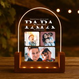 Personlisiertes Geschenk - LED Aufsteller Portrait mit Holzsockel mit eigenen Namen personalisieren