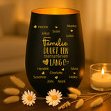 persoonlijk cadeau - zwart-goud windlicht met naamgravure - handgemaakt door Love & Faith