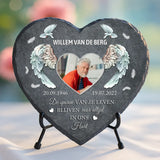 Schieferherz mit personalisiertem Aufdruck - UV-beständig und wetterfest - als Geschenk zur Erinnerung von Love & Faith 1