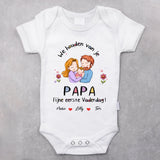 Mijn papa - Gepersonaliseerd babyrompertjes met schattige familietekening