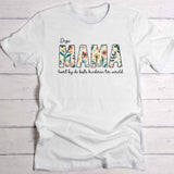 Beste mama - Gepersonaliseerde bloemen T-shirt voor mama en oma