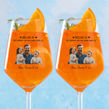 Beste Papa – Bedrukt wijnglas met foto voor papa voor Vaderdag