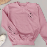 Mama - Sweater voor ouders en grootouders met een modern ontwerp en kindernamen