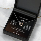 Gepersonaliseerde koppel-ketting S925 sterling zilver met zirkonia kristalsteen en verstelbare karabijnsluiting – Motiv 12