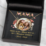 Ouders-ketting voor mama in S925 sterling zilver met zirkonia kristal, verstelbaar met karabijnsluiting en elegant – Motiv 4