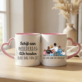 Gepersonaliseerde tweekleurige mok met all-over print voor mama en oma, vaatwasmachinebestendig – Motiv 19