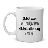 Keramieken koppel-mok Elke Dag met persoonlijke sublimatie opdruk voor twee namen – Motiv 2