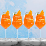 Gepersonaliseerd aperolglas met heldere print en zomerse design, 450 ml inhoud – Motiv 5