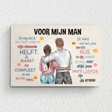 Emoji Love (voor hem) - Koppel canvas