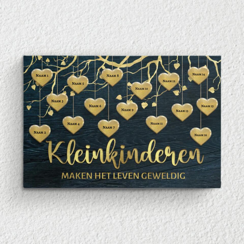 Mijn kleinkinderen (goud) - Grootouders-Canvas