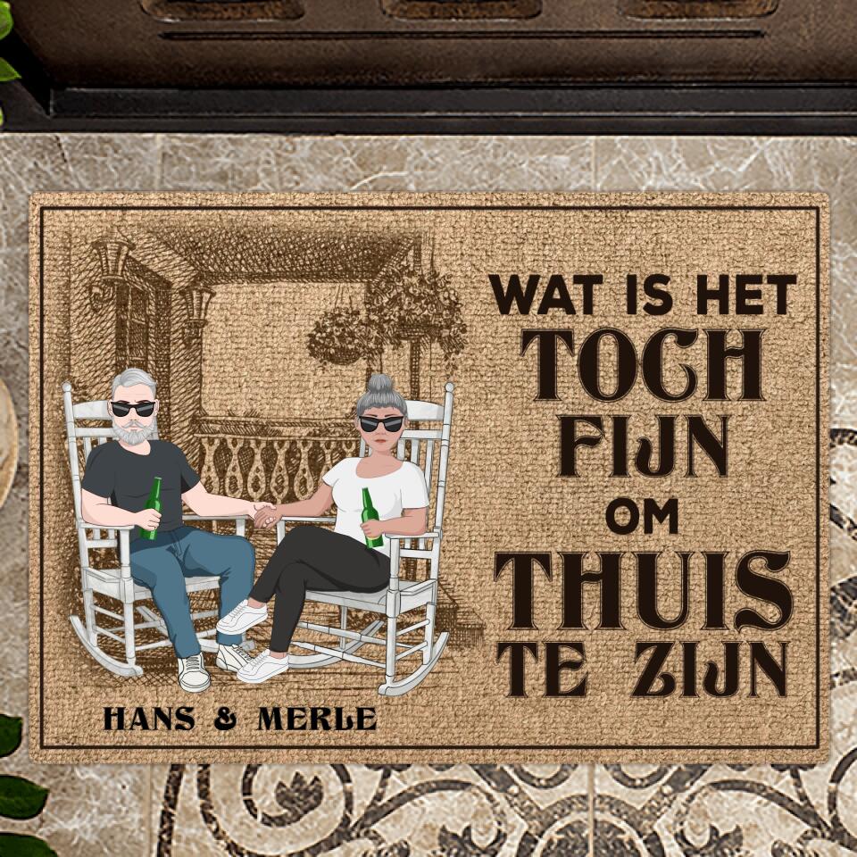 Gepersonaliseerde deurmat Welkom met names en ontwerp naar keuze, antislip en duurzaam