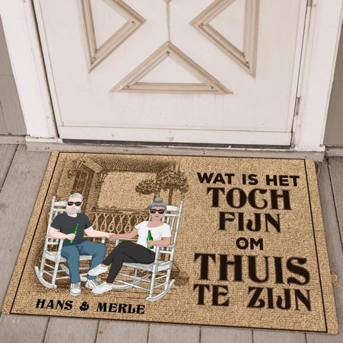 Gepersonaliseerde deurmat Welkom met names en ontwerp naar keuze, antislip en duurzaam – Motiv 2
