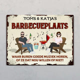 Onze barbecueplaats - Outdoor Deurbord