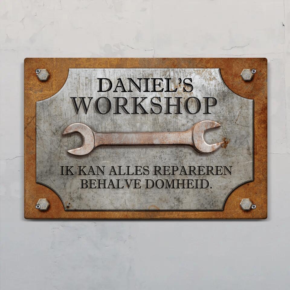 Gepersonaliseerd DIY-deurbord Alu-Dibond met gaten voor montage, weerbestendig en roestvrij