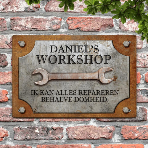 Gepersonaliseerd DIY-deurbord Alu-Dibond met gaten voor montage, weerbestendig en roestvrij – Motiv 2