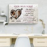 Hart in hout - Koppel-Canvas