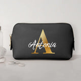 Initiaal - Gepersonaliseerde PU leren make-uptasje