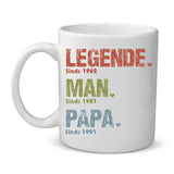 Legende, Man, Papa en Opa - Gepersonaliseerd mok voor Papa en Opa