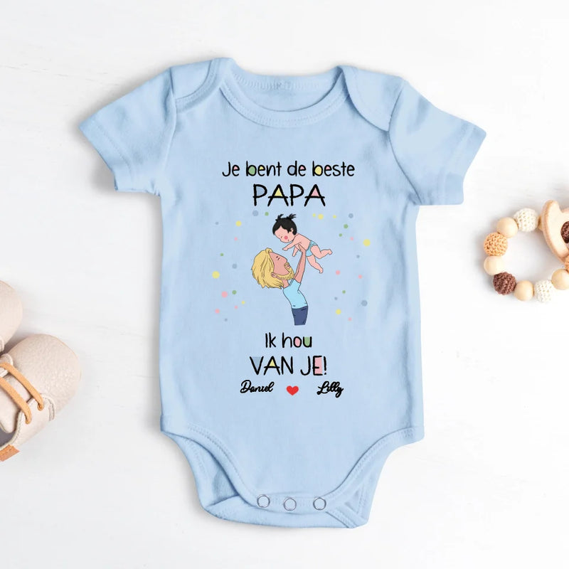 Beste papa - Gepersonaliseerde babyrompertjes voor en Vaderdag