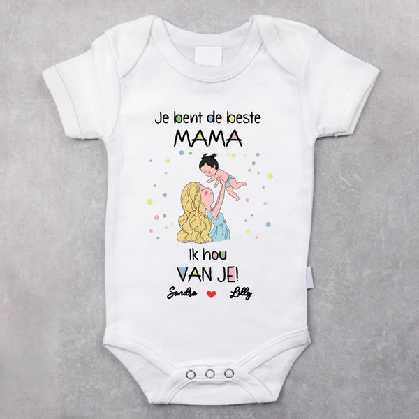 Beste ouders - Gepersonaliseerde babyrompertjes voor Moederdag en Vaderdag