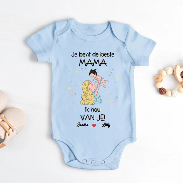 Beste ouders - Gepersonaliseerde babyrompertjes voor Moederdag en Vaderdag