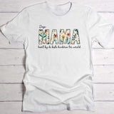 Beste mama - Gepersonaliseerde bloemen T-shirt voor mama en oma