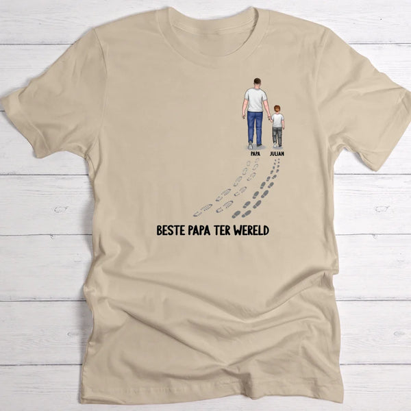 Vader en kind - Gepersonaliseerde T-Shirt voor Papa