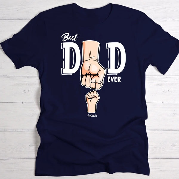 Beste Papa ter wereld - Gepersonaliseerd T-Shirt voor Papa zwart